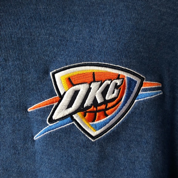 THUNDER UP- Oklahoma City Thunder Zip Pull Over Women’s M New Era NWT - Picture 3 of 4